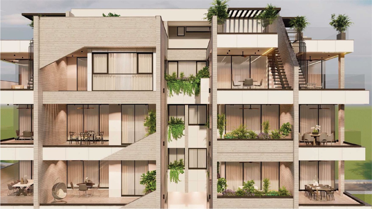 Luxury penthouse with roof garden